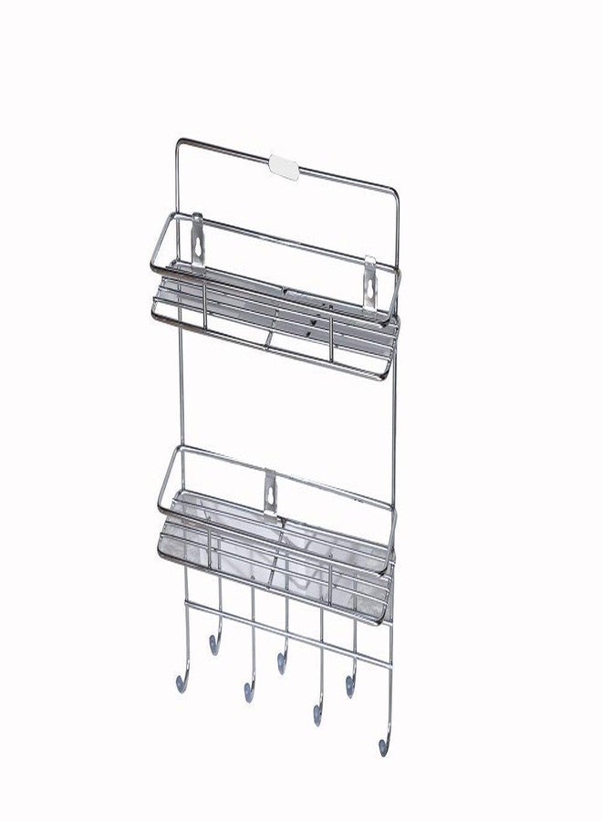 Kavid 2 Layer Multipurpose Hooks for Wall Hanging in Home and Office Stainless Steel Key Holder Stand - Image 2